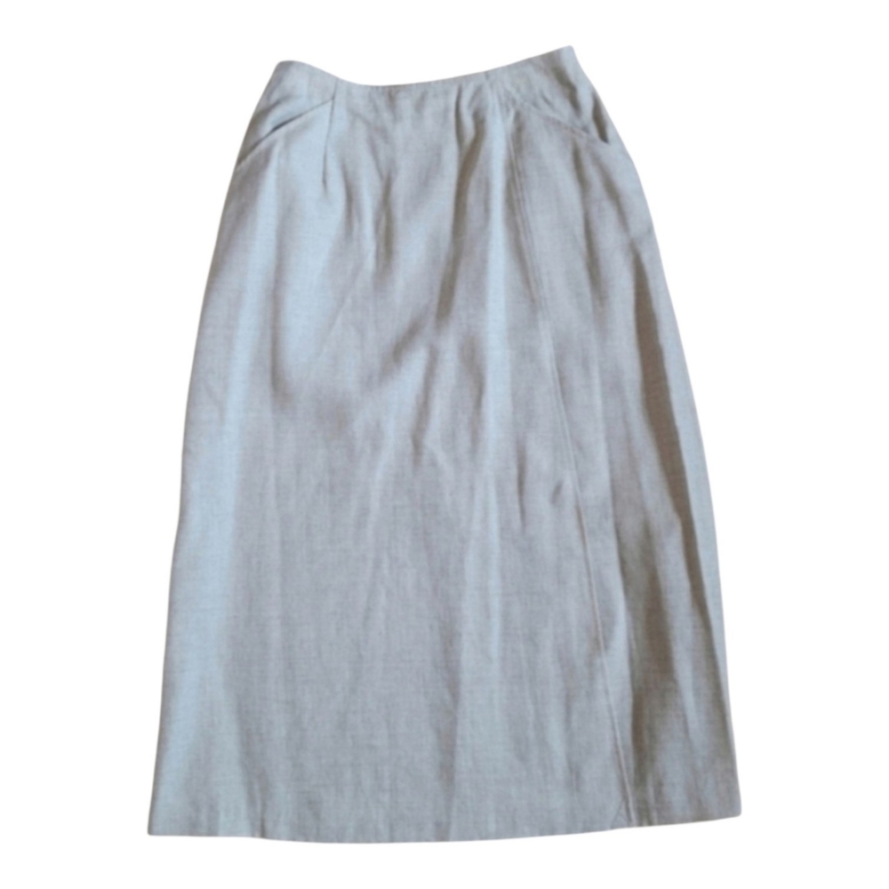 NWT Linen Blend Cream Vintage Deadstock Susan Bristol Skirt